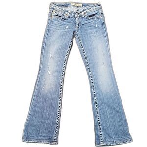 (Size-26R) Big Star "Casey K" Low Rise Fit Distressed Jeans